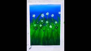 easy and simple flower garden drawingdrawingeasydrawingartpainting [upl. by Urba]