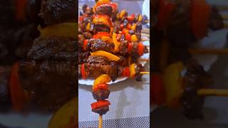 Homemade beef steak skewers [upl. by Arlin]