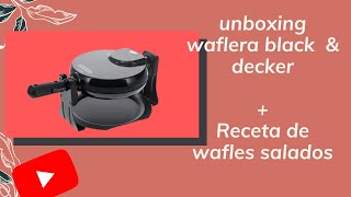 como hacer waffles en waflera black and decker unboxing ✅ 2023 🧇 🥞 [upl. by Nidroj728]