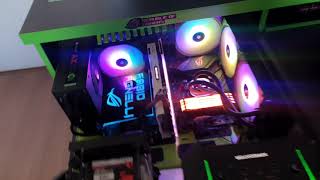 Instalei no meu deskmod o kit fan Corsair SP140 RGB PRO 4 fans  Corsair Icue Lightning Node Core [upl. by Miarhpe]