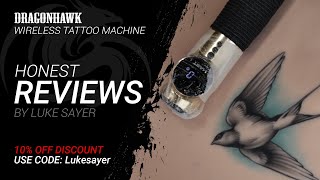 DragonHawk Mast archer wireless tattoo machine Honest reviews [upl. by Nylanaj]