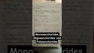 Monosaccharides Oligosaccharides and Polysaccharides chemistry class12 notes biomolecule [upl. by Orabla]