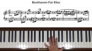 Beethoven Für Elise Piano Tutorial [upl. by Demaria971]