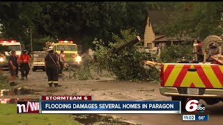 Flooding damages several homes in Paragon [upl. by Senhauser508]