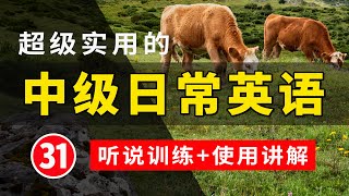 【超级实用的】中级日常英语听说训练句子讲解 31  生活口语  基础英语会话   保母级听力训练 日常英语快速入门  轻松学英文  零基础学英文  最高效的英文学习方法 [upl. by Wamsley455]