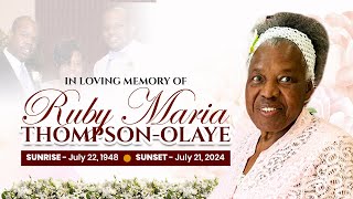 Celebration of Life Ruby ThompsonOlaye  August 4 2024 [upl. by Nahttam]