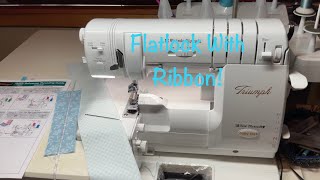 Serger Flatlock with Ribbon [upl. by Hardigg]