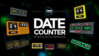 Date Counter After Effects Templates [upl. by Arlie138]