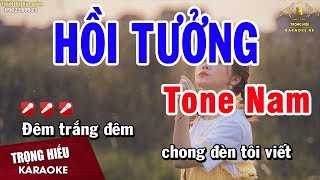 Karaoke Hồi Tưởng Tone Nam Nhạc Sống  Trọng Hiếu [upl. by Airotahs87]