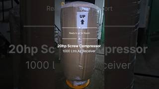 20hp Dimple Screw Compressor with 1000 Ltrs Air Receiver Tank for Export screwcompressor airtank [upl. by Erolyat171]