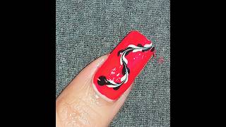 nailart new red ampblack white ♥️ 😍 💅💅💅🤩♥️nail artbdesionviralvideo viralvideo viralvideo [upl. by Jez]