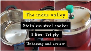 Stainless steel pressure cooker5 liter  the Indus valley 8 December 2024 [upl. by Ettelorahc]