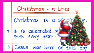 Christmas Essay 5 Lines in English  5 Lines on Christmas  Write few Sentences About Christmas [upl. by Devona896]