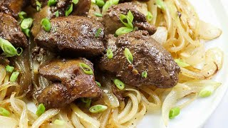 Delicious Chicken Livers amp Onions  SO EASY [upl. by Ronyar]