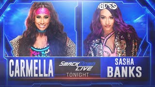 Sasha Banks Vs Carmella  Smackdown 2019 [upl. by Zoila857]