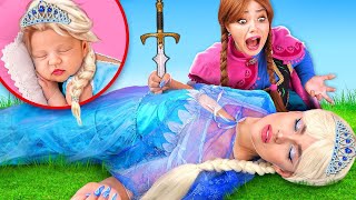 ALL DISNEY PRINCESSES TURN INTO ELSA With Ariel Rapunzel and Belle Totally TV [upl. by Sophronia]