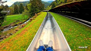 Thrilling Toboggan Ride  Fast Alpine Slide through Beautiful Lush Landscape 2024 [upl. by Cirde]