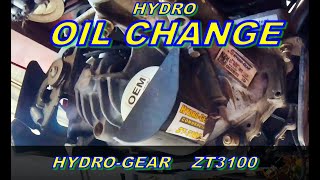 Hydrogear ZT 3100 hydraulic fluid oil change on Toro  Exmark Aerator [upl. by Kingston399]