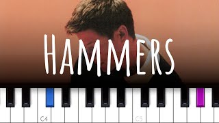 Hammers  Alec Benjamin piano tutorial [upl. by Eardnoed]