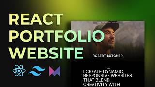 Build and Deploy Responsive React portfolio website  Framer Motion  Tailwind CSS [upl. by Yor]
