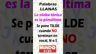 Cuando se pone TILDE Palabras AGUDAS LLANAS y ESDRÚJULAS tilde acento acentos [upl. by Eveleen]