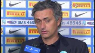 INTER  ROMA 11  MOURINHO  Ampia intervista a fine partita [upl. by Ailongam]