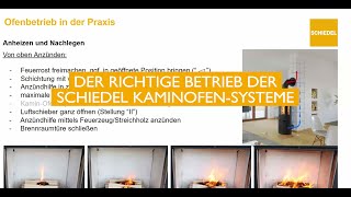 WEBINAR Der richtige Betrieb der Schiedel KaminofenSysteme [upl. by Olraced]