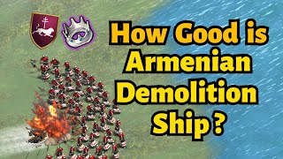 How Good is Armenians Demolition Ship with Cilician Fleet  AoE II DE [upl. by Yentihw]