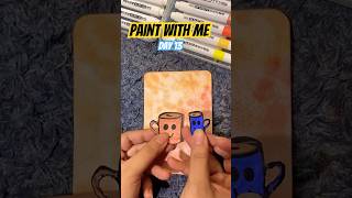 Quick watercolours  painting  simple Painting art acrylicmarkers trending diy [upl. by Kcirrez]