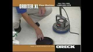 Oreck Commercial Orbiter Floor Machine Vinyl Floor Cleaning [upl. by Boniface]