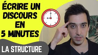 Comment écrire un discours en 5 minutes [upl. by Htebiram]