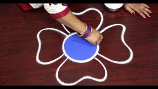 New year 2021 muggulu by easy rangoli Suneetha  Amazing New year Kolam rangoli designs [upl. by Ahsenac]