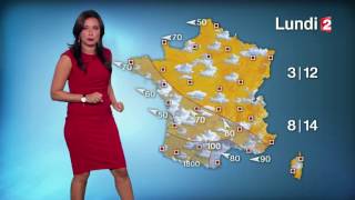 LA METEO et LA METEO DES NEIGES dANAIS BAYDEMIR le 2017 02 10 SOIR sur FRANCE 2 [upl. by Llenrahc877]