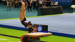 Coline Devillard 🇫🇷  Rudi vault  Team Final  European championships 2024 [upl. by Ysus]