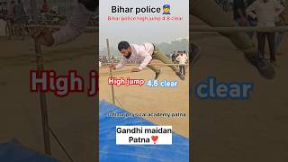 viralvideo 21391 bihar police high jump 48 clear army agniveer rpf constable shorts up [upl. by Eugenle313]