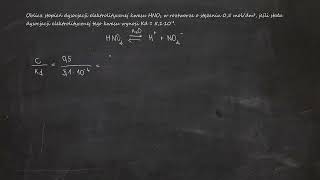 Oblicz stopień dysocjacji elektrolitycznej kwasu HNO₂ w roztworze o stężeniu 05 moldm³ jeśli stała [upl. by Stoddard]