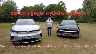 VW ID5 GTX gegen Hyundai IONIQ 5 Wer gewinnt das Duell der elektrischen MittelklasseSUV´s [upl. by Mussman]