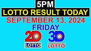 Lotto Result Today 5pm September 13 2024 PCSO [upl. by Ahen246]