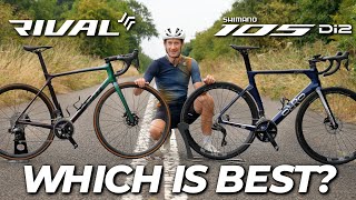 SRAM Rival eTap v Shimano 105 Di2 Head To Head Shifting Speed Braking Distance Comparison [upl. by Lancaster]