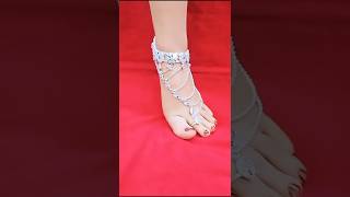 tending Payal dejien bridal payal dejien beautiful payal payal look silver payal look girls 🦶🦶 [upl. by Sou697]