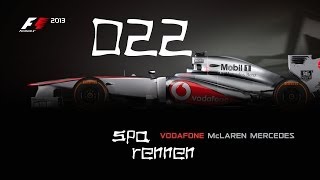 F1 2013  Lets Play Together  Saison 2  022 Round 11  Belgien Rennen HD [upl. by Nylasor]