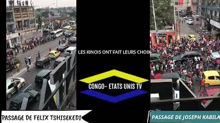 PASSAGE A KINSHASA DU CORTEGE DE FELIX TSHISEKEDI VS JOSEPH KABILA BA KINOS BABOYI FATSHI [upl. by Aivyls107]