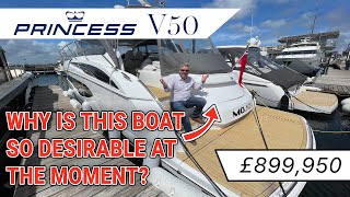 £900000 Princess V50 Boat Tour  Why is this boat so desirable [upl. by Lawton]