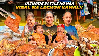 Battle of quotTHE BEST CRISPY LECHON KAWALIquot  Manila VS Rizal Edition [upl. by Anitak661]