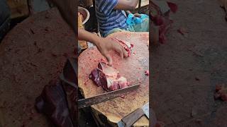 Real ox yummy beef butter smooth cutting skill by expert butcher in bd [upl. by Antipus601]