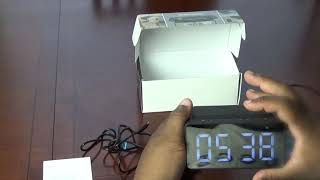 ModernHomeMakers Wireless Charging Alarm Clock with Bluetooth speaker unboxing [upl. by Magdaia275]