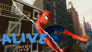 Alive  Warbly Jets  Swinging To Tunes🎵 SpiderMan PC [upl. by Ahsilef]