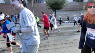 Los Angeles Marathon Barefoot Ken Bob etc 2012 March 18 [upl. by Llerred]