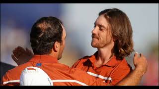 VIDEO Ryder Cup 2018 heroes Tommy Fleetwood and Francesco Molinari take bromance to next level [upl. by Akcirahs744]