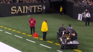 Paulson Adebo injured vs Denver Broncos and Carted To Locker Room [upl. by Atiuqat390]